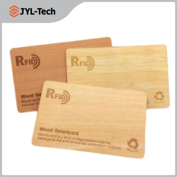 Environmentally Friendly Customized NFC RFID Wooden Card 13.56MHz RFID Wooden Card for Hotel, Club Key Card