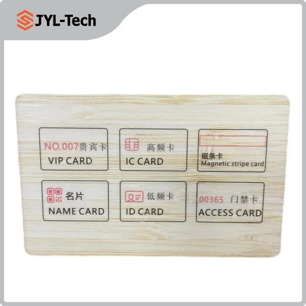Environmentally Friendly Customized NFC RFID Wooden Card 13.56MHz RFID Wooden Card for Hotel, Club Key Card