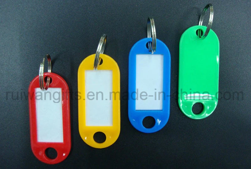 Wholesale Plastic ID Name Card Key Tag with Blank Label