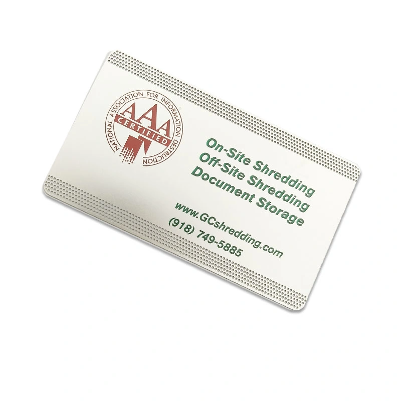 Cr80 Customized Personality Stainless Steel Metal Business Card with Qr Code