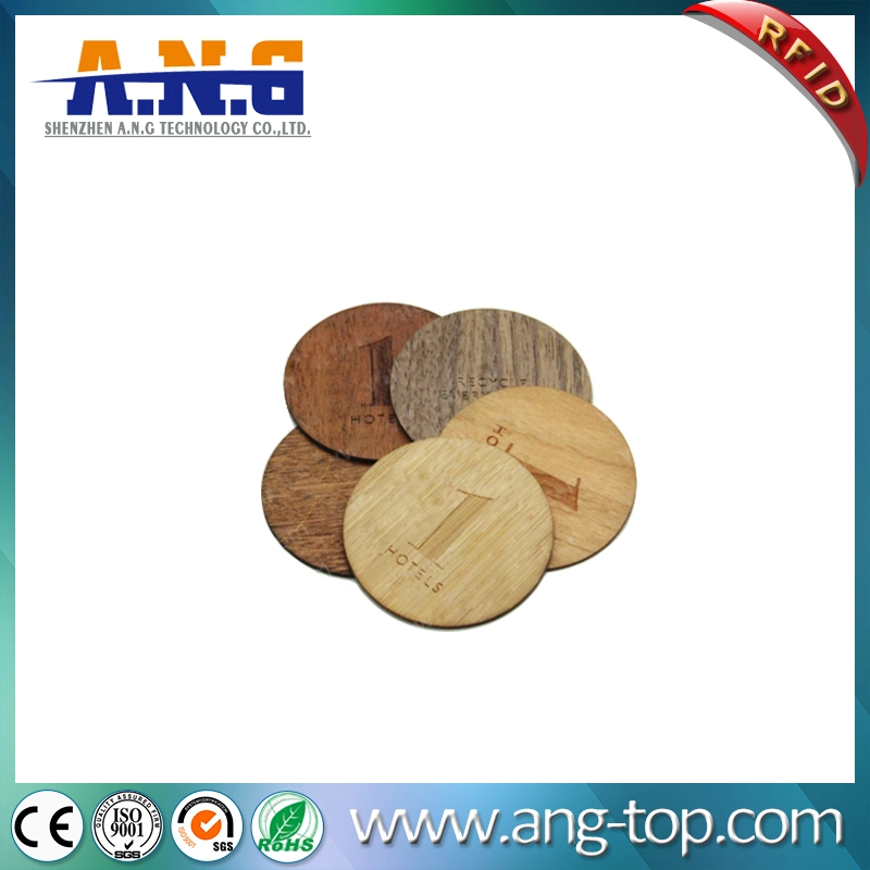 Eco-Friendly Custom Antique Circle Cutting Wooden Business NFC Card / Blank Card