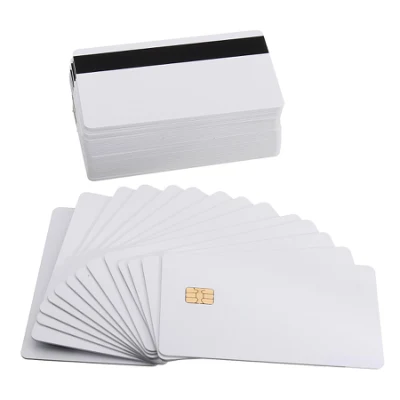 Tarjetas imprimibles del tamaño de la tarjeta de crédito de la tarjeta inteligente de la banda magnética del espacio en blanco del PVC
