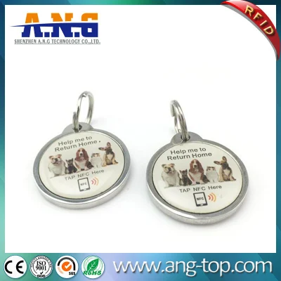 Etiqueta NFC duradera Etiqueta de llave RFID Etiqueta NFC de epoxi para mascotas