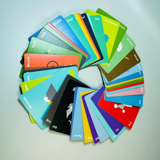 Tarjeta flash personalizada Impresión de naipes para niños Niños Adultos Juegos de cartas Juguetes y juegos de rompecabezas educativos personalizados Tarjeta de papel Tarjeta de regalo Servicio OEM/ODM