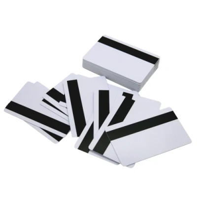 Tarjetas de PVC blanco premium con banda magnética Hico de 1/2