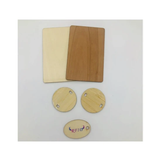 Fabricante de tarjetas de madera de bambú RFID artesanales personalizadas NFC IC/tarjeta de identificación